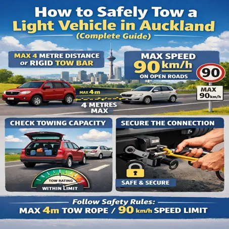 sefty of light weight towing car